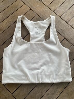 Girlfriend Collective Cream Racerback Sports Bra - small